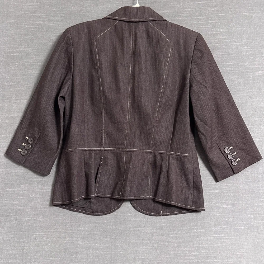 Vintage y2k Loft Blazer 8 Petite Brown Career Office‎ Work Retro Neutral Minimal